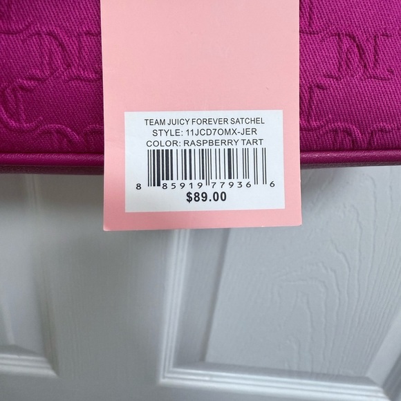 NWT Juicy Couture “Team Juicy Forever” Pink (Raspberry) Satchel - Picture 7 of 7